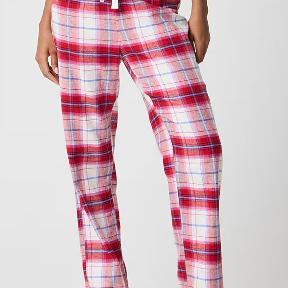 J. Crew Factory Red Plaid Pajama Pants